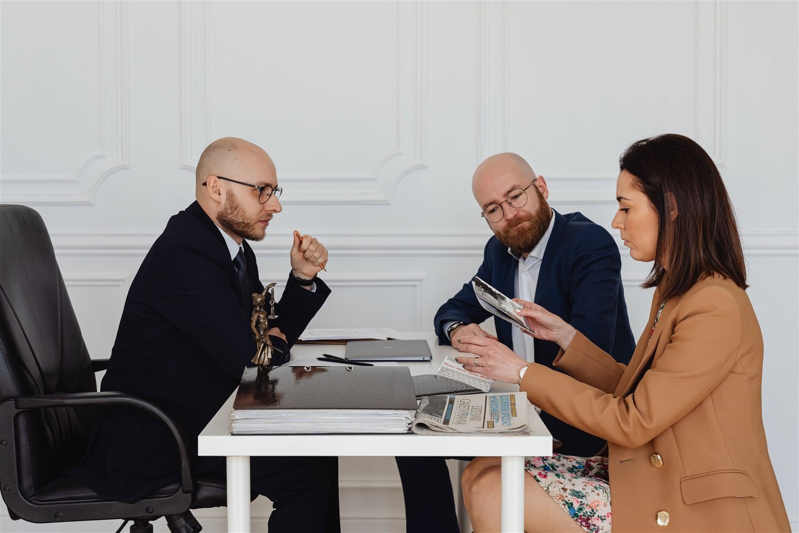 Attorney consulting with a client